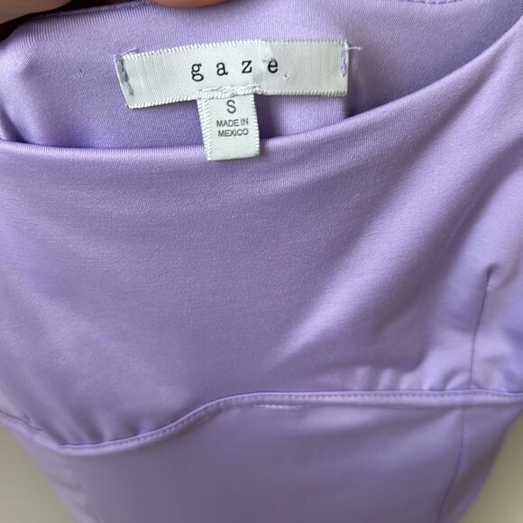 Gaze Lilac Purple Midi Bodycon Y2K Contour Bust Spandex - Picture 5 of 5